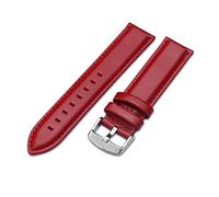 NLNKDTDPAK Cinturini in pelle 14mm 16mm 18mm 20mm Black Black Brown Donne Donne da uomo Guardia cinturino cinturino cintura for fibbia(Plain weave-red,18mm)