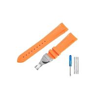 NLNKDTDPAK Cinturini in silicone di fascia alta adatti for Tudor 1958 Black Bay Bronzo Piccolo fiore di rame Piccolo cinturino serie fiore rosso 22mm(Orange-ST-Z20)