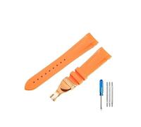 NLNKDTDPAK Cinturini in silicone di fascia alta adatti for Tudor 1958 Black Bay Bronzo Piccolo fiore di rame Piccolo cinturino serie fiore rosso 22mm(Orange-RS-Z20)