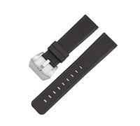 NLNKDTDPAK Cinturino in gomma naturale for Rolex adattamento for sottomariner 20mm 22mm 24mm Bracciale orologio for Samsung S3 Fit for Huawei Gt Guarda Watchband(Black01,20mm)
