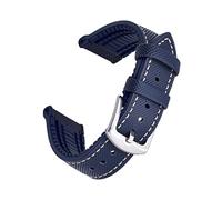 NLNKDTDPAK Cinturino in pelle 20mm 22mm Bracciale Bracciale Fluoro Gomma Multi Color Gestore Band Impermeabile for ogni Brand Watches Band(Navy Blue,20mm)