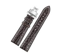 NLNKDTDPAK Cinturino in pelle Adatta for cinturino for 12/14/12/17/18/18/20/21/218/21/20/21/22 / 23mm Orologi da polso cintura da polso Butterfly fibbia(Brown white,23mm)