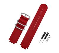 NLNKDTDPAK Cinturino in tela di nylon 24 * 16mm Interfaccia convessa Nero Army Green Blue Cinturino da uomo adatto for Timex ADVENTURE T2N721 T2N720 TW2T76500(Red-S pin)