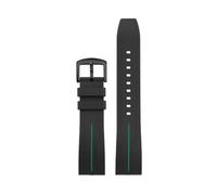 NLNKDTDPAK Cinturino orologio in gomma siliconica Sport Nero Rosso Verde Linee bianche Bracciale cinturino di ricambio da uomo adatto for CASIO EQB-1000(Black green-B pin)