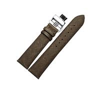 NLNKDTDPAK Fibbia delicata delicata della farfalla delicata delicata delicata da 18 mm da 20 mm for il grigio verde marrone nero for AR1793 1795 1722 AR5905 AR1863 Attrezzo(Gray sliver,22mm)