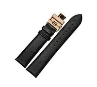 NLNKDTDPAK Fibbia delicata delicata della farfalla delicata delicata delicata da 18 mm da 20 mm for il grigio verde marrone nero for AR1793 1795 1722 AR5905 AR1863 Attrezzo(Black rosegold,18mm)