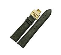 NLNKDTDPAK Fibbia delicata delicata della farfalla delicata delicata delicata da 18 mm da 20 mm for il grigio verde marrone nero for AR1793 1795 1722 AR5905 AR1863 Attrezzo(Green gold,22mm)