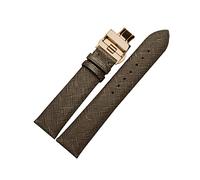 NLNKDTDPAK Fibbia delicata delicata della farfalla delicata delicata delicata da 18 mm da 20 mm for il grigio verde marrone nero for AR1793 1795 1722 AR5905 AR1863 Attrezzo(Gray rosegold,22mm)