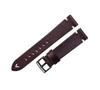 NLNKDTDPAK Guardia cinturino in pelle 18mm 20mm 22mm Oil Wax Watch Cingraps Red Brown Handmade S Braccialetto a sgancio rapido Adatta for ingranaggi S3(Coffee Brown-black,18mm)