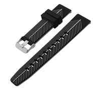 NLNKDTDPAK Guasto a sgancio rapido Band for Fossil Q Founder Wander Grewmaster Grant Marshal Double Color Silicone Watchband Smart Accessori(BLACK WHITE)
