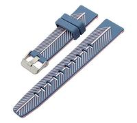 NLNKDTDPAK Guasto a sgancio rapido Band for Fossil Q Founder Wander Grewmaster Grant Marshal Double Color Silicone Watchband Smart Accessori(Blue Pink)