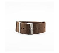 NLNKDTDPAK Nylon NATO Watch Watch Cinturini da 20mm Premium Seabelt Greats Cinturini adatti for James Bond 007 Braccialetto militare Guarda orologio da polso GRADS(Brown(Siliver Buck))