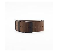 NLNKDTDPAK Nylon NATO Watch Watch Cinturini da 20mm Premium Seabelt Greats Cinturini adatti for James Bond 007 Braccialetto militare Guarda orologio da polso GRADS(Brown(Black Buck))