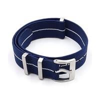 NLNKDTDPAK Trendy Brand Nylon NATO Strap Strap Guarda Cintura elastica Truppe francese Borsa da paracadute Sacchetto di paracadute 18mm 20mm 22mm Orologio da polso militare(Navy-White Line,18mm)