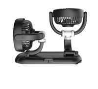 NLNPFGHVZY Ventilatore Doppia Testa 12V per Auto 5V 12V Ventola di Raffreddamento per Auto Doppia Testa USB 2 velocità Dispositivo Automatico Regolabile Aria 20DB Silenziosi