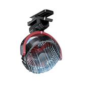 NLNPFGHVZY Ventilatore Doppia Testa 12V per Auto Ventilatore per Auto Alimentato A Batteria 2000mAh Clip On per Visiera Silenzioso Ruota A 360 ° USB Ricaricabile per Camion SUV Van