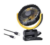 NLNPFGHVZY Ventilatore Doppia Testa 12V per Auto Ventilatore per Auto Alimentato A Batteria 2000mAh Clip On per Visiera Silenzioso Ruota A 360 ° USB Ricaricabile per Camion SUV Van