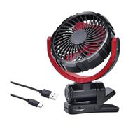 NLNPFGHVZY Ventilatore Doppia Testa 12V per Auto Ventilatore per Auto Alimentato A Batteria 2000mAh Clip On per Visiera Silenzioso Ruota A 360 ° USB Ricaricabile per Camion SUV Van