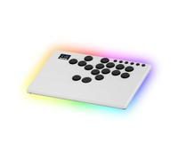 NLOFIN Leverless Arcade Stick 16 tasti controller senza leva, bastone da combattimento RGB personalizzato per PS4/PS5/PC/Switch/Steam, controller in alluminio supporta hot-swap e SOCD (bianco)