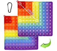 NLONLL 2 Pezzi Pop It 2 in 1 Popit Bubble Sensory Pop It Bambini Poppit Moltiplicazione e Addizione Push Bubble Sensoriale Giocattolo Push Bubble Antistress per Bambini