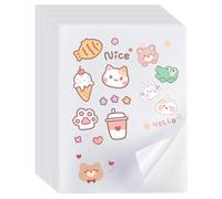NLONLL 20 Fogli Adesivi A4 Stampabili Carta Adesiva A4 Pellicola Adesiva Trasparente Stampabile Vinile Stampabile Adesivo Carta per Stampanti a Getto d'inchiostro e Stampanti Laser (297x210mm)