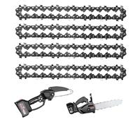 NLONLL 4 Pezzi Catena Motosega 6 Pollici Ricaricabili da 1/4", 1,1 mm, 37 TG, 20 cm Catena Universale per Lavorazione del Legno, Rifinitura, Giardino, Saw Chain per Mini Motosega a Mano da 6 Pollici