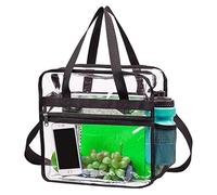 NLONLL Borsa Trasparente Approvata Dallo Stadio, Grande con Cerniera, Borsa Trasparente Donna PVC Clear Tote Bag per Biblioteca, Aeroporto, Giochi Sportivi e Concerti (30 x 30 x 15 cm)