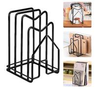NLONLL Porta Coperchi Pentole Salvaspazio Supporto per Tagliere da Cucina in Metallo Porta Coperchio Pentola Porta Taglieri da Cucina (Nero)