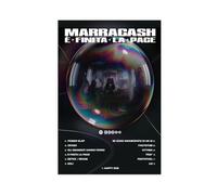 NLOVRY Poster su tela con album musicale di Marracash È Finita La Pace, decorazione per camera da letto, ufficio, camera da letto, regalo, 50 x 75 cm