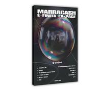 NLOVRY Poster su tela con album musicale di Marracash È Finita La Pace, decorazione per camera da letto, ufficio, camera da letto, regalo, 50 x 75 cm