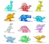 NLR FUN [250g 46pezzi Acrilico Dinosauro Gemme, 12 Forme Uniche Dito Dinosauro. Decorazioni per la casa per feste festive. Premi Premi | Riempitori per sacchetti regalo, Compleanno/Natale/Pasqua