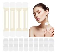 NlsqEU Nastro lifting, 20 pezzi, Invisible con 4 bande elastiche, nastro per sollevamento del collo, nastro adesivo per sollevamento del collo, nastro per rassodamento, impermeabile per doppio mento