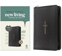 NLT Large Print Thinline Reference Zipper Bible (Rilegato in ecopelle)