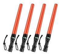 NLWELOA 4 pezzi 40,6 cm segnalatore di sicurezza stradale torcia a LED, luci di controllo del traffico con 7 modalità flash rosse, per assistente di parcheggio, direzione del traffico, utilizzando 3
