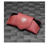 nlwopf Auto Porta Occhiali, per Alfa Romeo Giulia Stelvio Giulietta 159 147 156 166 Portaocchiali Parasole,Porta Occhiali da Sole Visiera Parasole Auto,Clip per Occhiali da Auto,A
