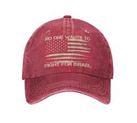 NLWQEKV Cappellini da Donna con la Scritta Nessuno Vuole Combattere per Israele Cappellini da Baseball da Donna con la Scritta Nessuno Vuole Combattere