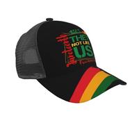 NLWQEKV Cappellino They-Not-Like Us Juneteenth 1865 con Rete, Berretto da Baseball Nero