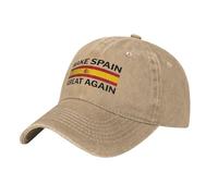 NLWQEKV Cappello da Baseball in Denim Make Spain Great Again per Uomo e Donna, Modello Trucker, Nero.