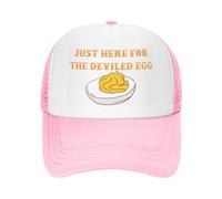 NLWQEKV Cappello da Camionista Just Here for The Deviled Eggs con Rete