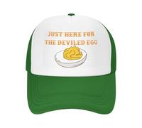 NLWQEKV Cappello da Camionista Just Here for The Deviled Eggs con Rete