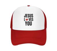 NLWQEKV Cappello Gesù Ti AMA Cappello da Baseball in Rete Dio Ti AMA