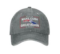 NLWQEKV Cappello Make Cuba Great Again con Bandiera Cubana in Cotone Nero