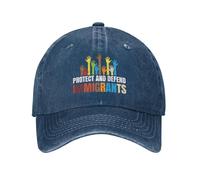 NLWQEKV Cappello Proteggi e difendi Gli immigrati - Anti-47 Denim cap