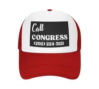 NLWQEKV Chiama Il Congresso 202 224 3121 Cappellino da Baseball in Rete, Cappello da Camionista Unisex, Nero