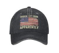 NLWQEKV Feccia di Sinistra radicale Apparentemente Cappelli per Donne Feccia di Sinistra radicale Cappelli da Baseball per Uomo