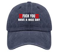 NLWQEKV Fuck You Have A Nice Day Cappelli da Baseball invecchiati per Uomo Cappellini da Baseball con Cinturino Regolabile in Denim Lavato Anni '90