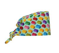 NLWQEKV Gorro de limpieza para Hombres y Mujeres, bloques de construcción3