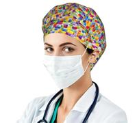 NLWQEKV Gorro de Trabajo abullonado, bloques de construcción coloridos