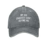 NLWQEKV Le Mie Accuse di Guida in Stato di ebbrezza Non Mi definiscono Cappello da Baseball Lavato e Invecchiato