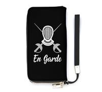 NLWQEKV Maschera da scherma Portafoglio da polso Porta carte di credito lungo in pelle Borsa pochette sottile per donna